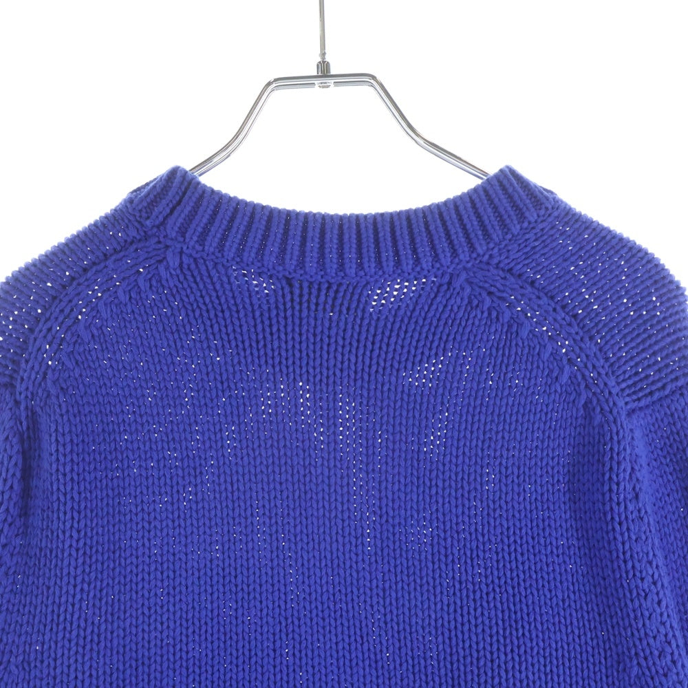 Acne Studios(アクネ ストゥディオズ) 厚手 コットン クルーネック 長袖ニット セーター ブルー
