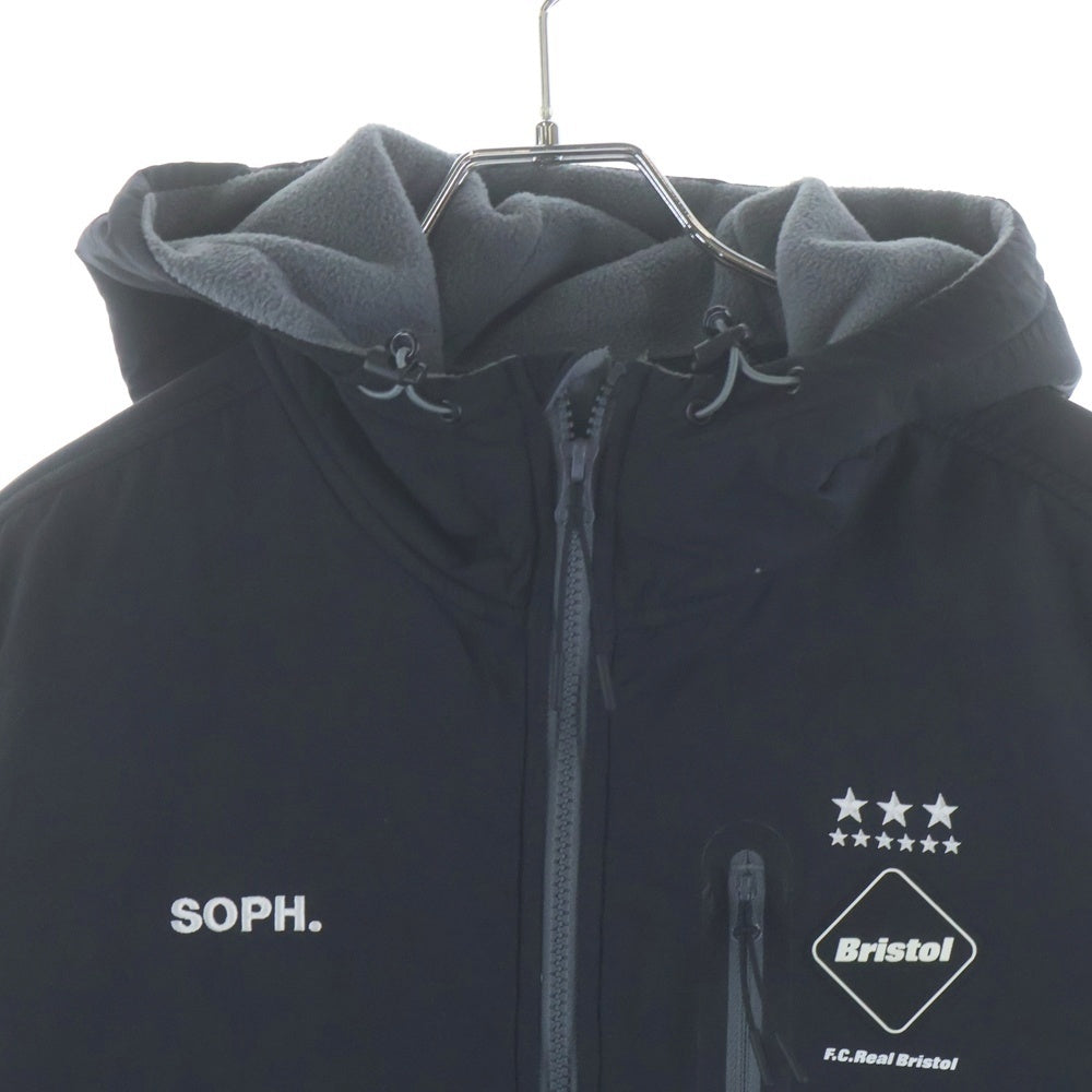 F.C.R.B./F.C.Real Bristol/FCRB(エフシーアールビー/エフシーレアルブリストル) 16SS POLARTEC FLEECE HYBRID BLOUSON ポーラテック フリース フーデッドジャケット グレー/ブラック FCRB-167020