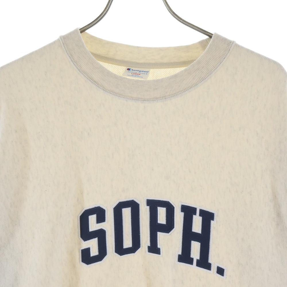 SOPHNET.(ソフネット) ×Champion Reverse Weave Crew チャンピオン リバースウィーブ クルーネックスウェットトレーナー アイボリー C8-Z009