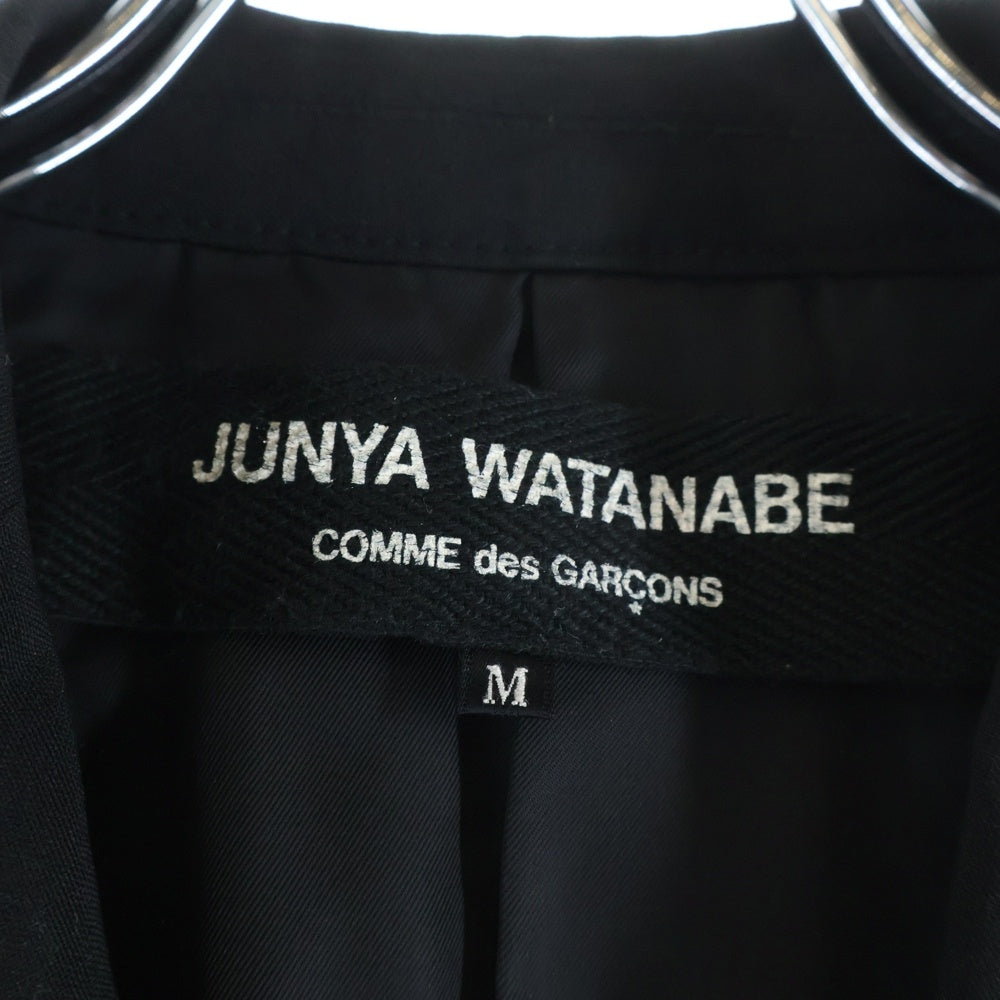 JUNYA WATANABE COMME des GARCONS(ジュンヤワタナベ コムデギャルソン) ウール ポリステッチ 1B テーラードジャケット ブラック JE-J066