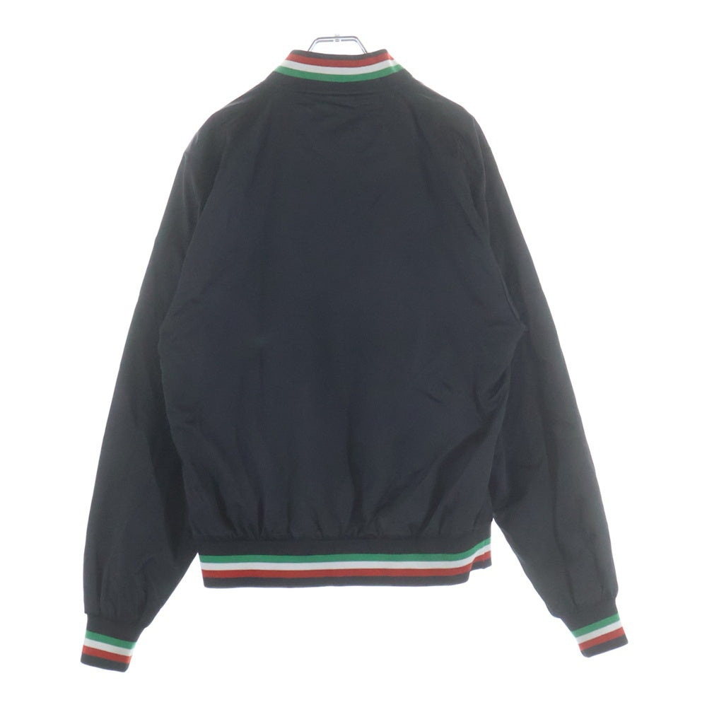 DOLCE & GABBANA(ドルチェアンドガッバーナ) ロゴワッペン付き ジップアップ ナイロンジャケット ブルゾン ブラック