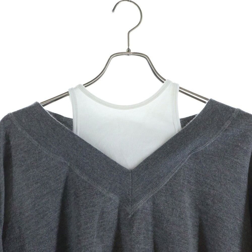 ALEXANDER WANG(アレキサンダーワン) レイヤード 長袖ニット セーター グレー レディース