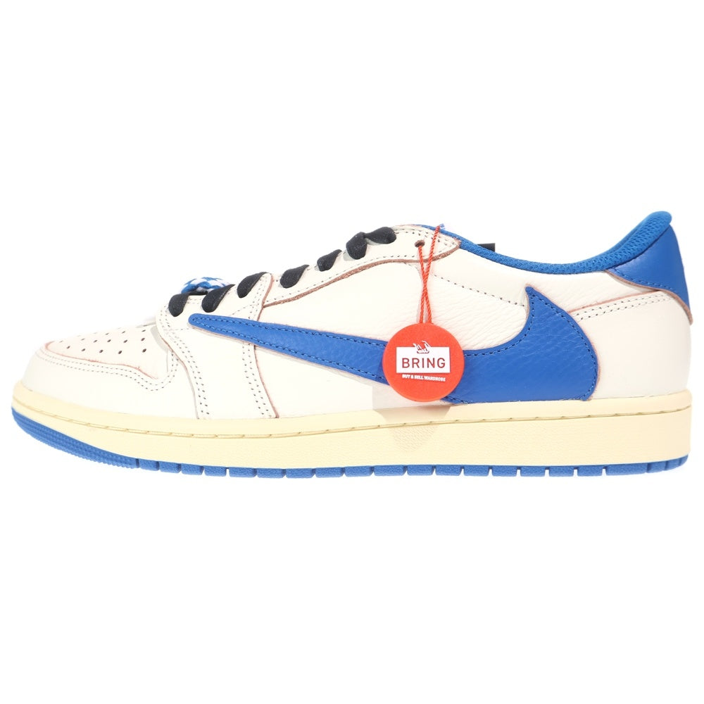 NIKE(ナイキ) AIR JORDAN 1 LOW OG Travis Scott ×トラヴィススコット フラグメント エアジョーダン ローカットスニーカー ホワイト/ブルー US10/28cm DM7866-104