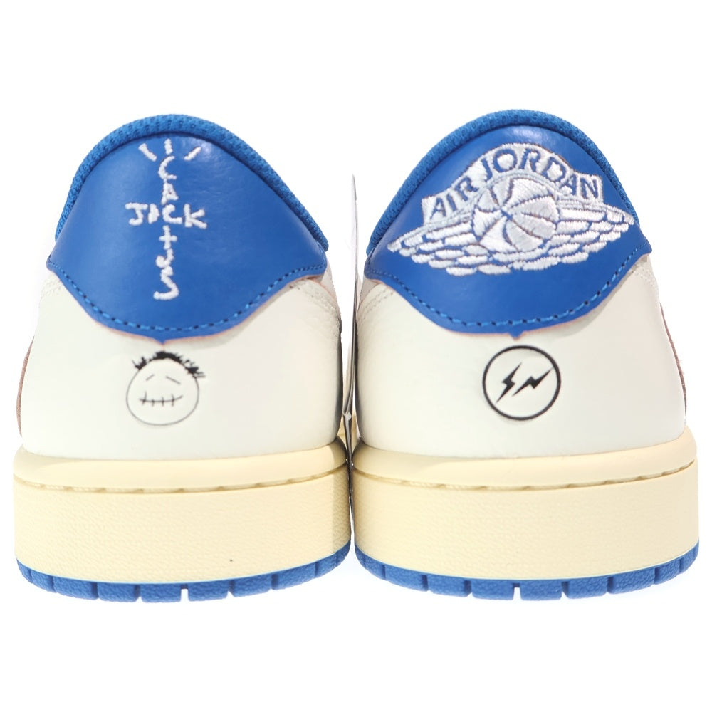 NIKE(ナイキ) AIR JORDAN 1 LOW OG Travis Scott ×トラヴィススコット フラグメント エアジョーダン ローカットスニーカー ホワイト/ブルー US10/28cm DM7866-104