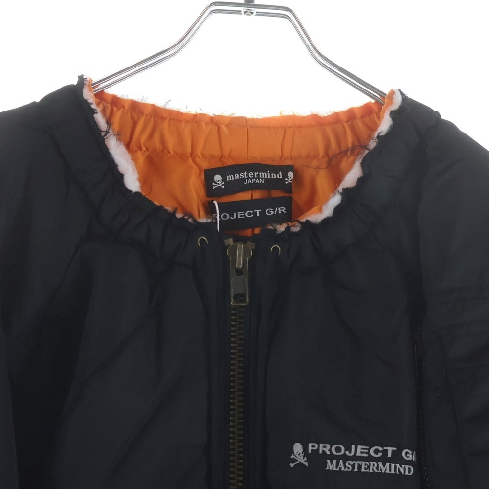 mastermind JAPAN(マスターマインドジャパン) ×PROJECT G/R RECONSTRUCTED BOMBER JACKET プロジェクトジーアール ボンバージャケット MA-1 ブラック