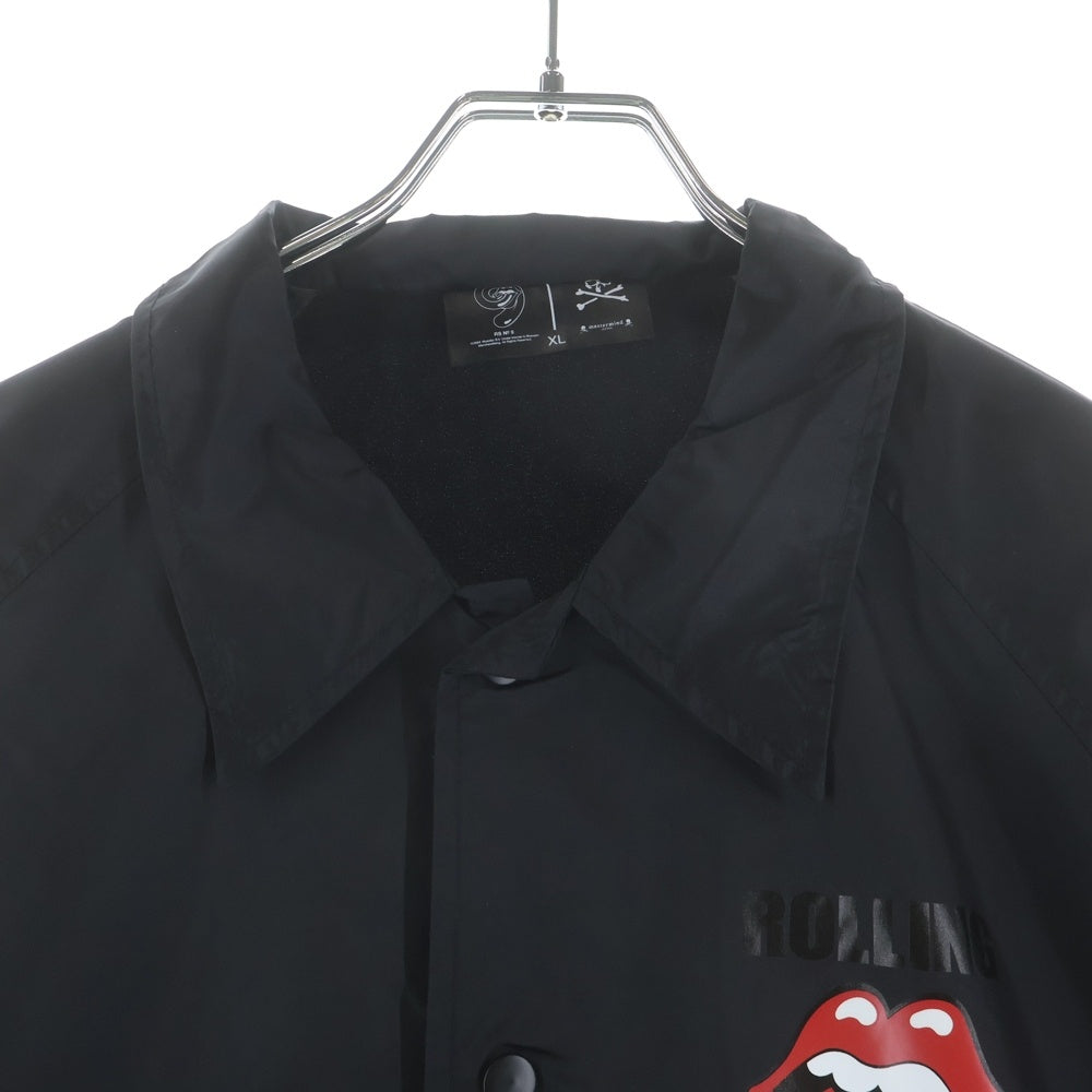 mastermind JAPAN(マスターマインドジャパン) ×ROLLING STONES ローリングストーンズ コーチジャケット ブラック