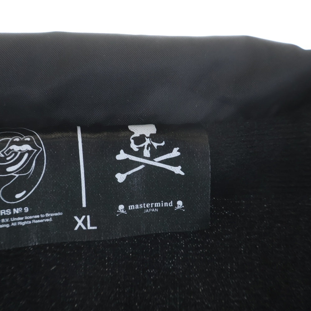 mastermind JAPAN(マスターマインドジャパン) ×ROLLING STONES ローリングストーンズ コーチジャケット ブラック