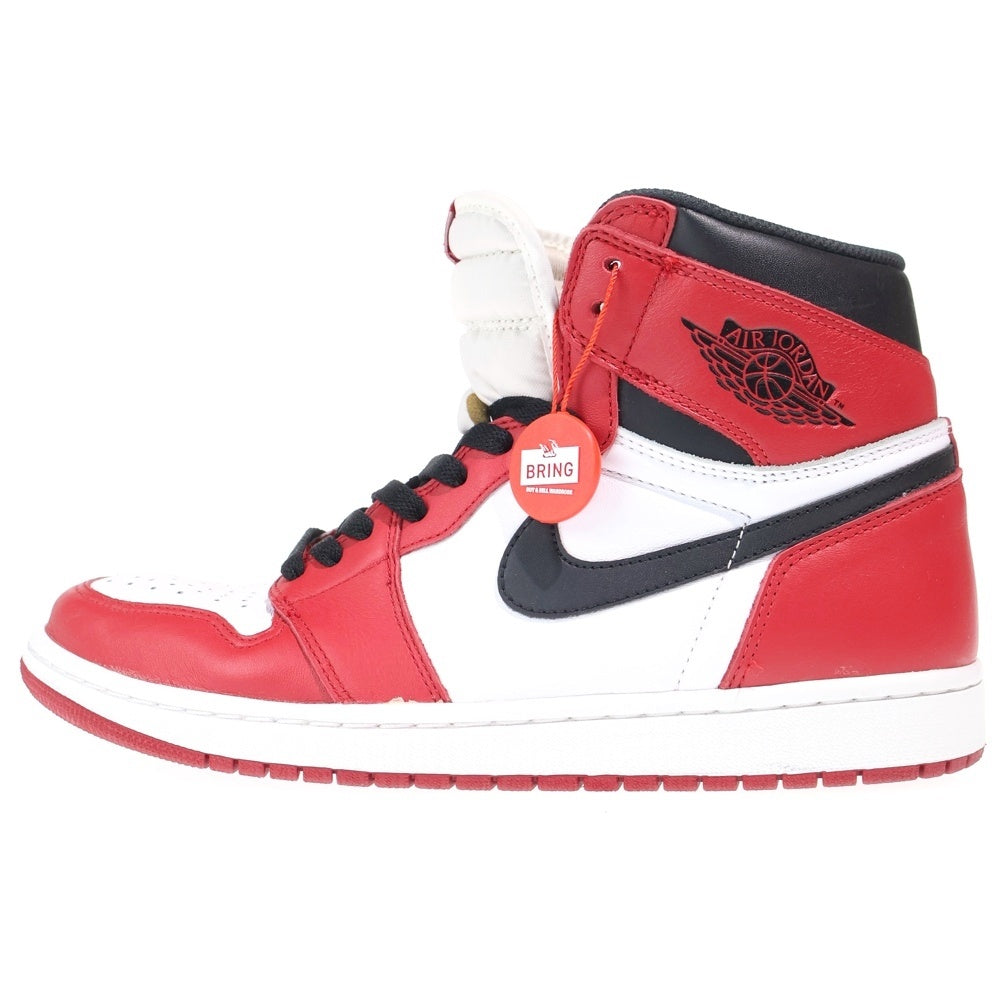 NIKE(ナイキ) 【観賞用 2015年製】AIR JORDAN 1 RETRO HIGH CHICAGO エアジョーダン1 シカゴ ハイスニーカー レッド/ホワイト US10.5/28.5cm 555088-101