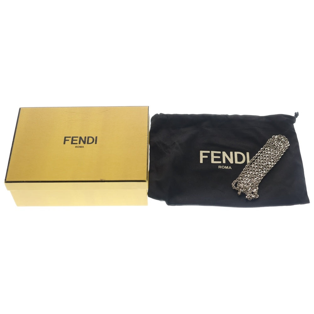 FENDI(フェンディ) チェーンウォレット ヒプノタイズ レザー長財布 ブラック 8M0365 レディース