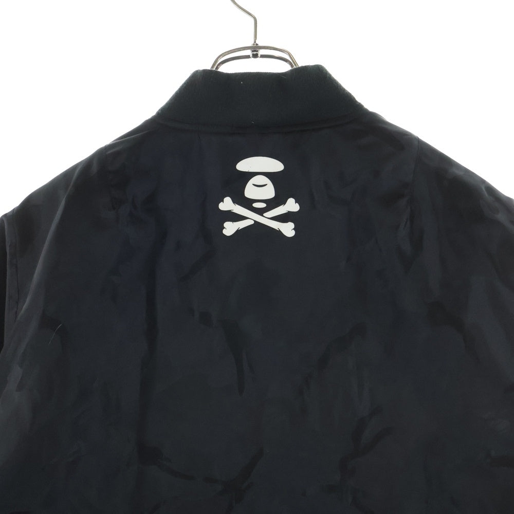 AAPE BY A BATHING APE(エーエイプバイアベイシングエイプ) MA-1 ジップアップ フライトジャケット ボンバージャケット ブラック