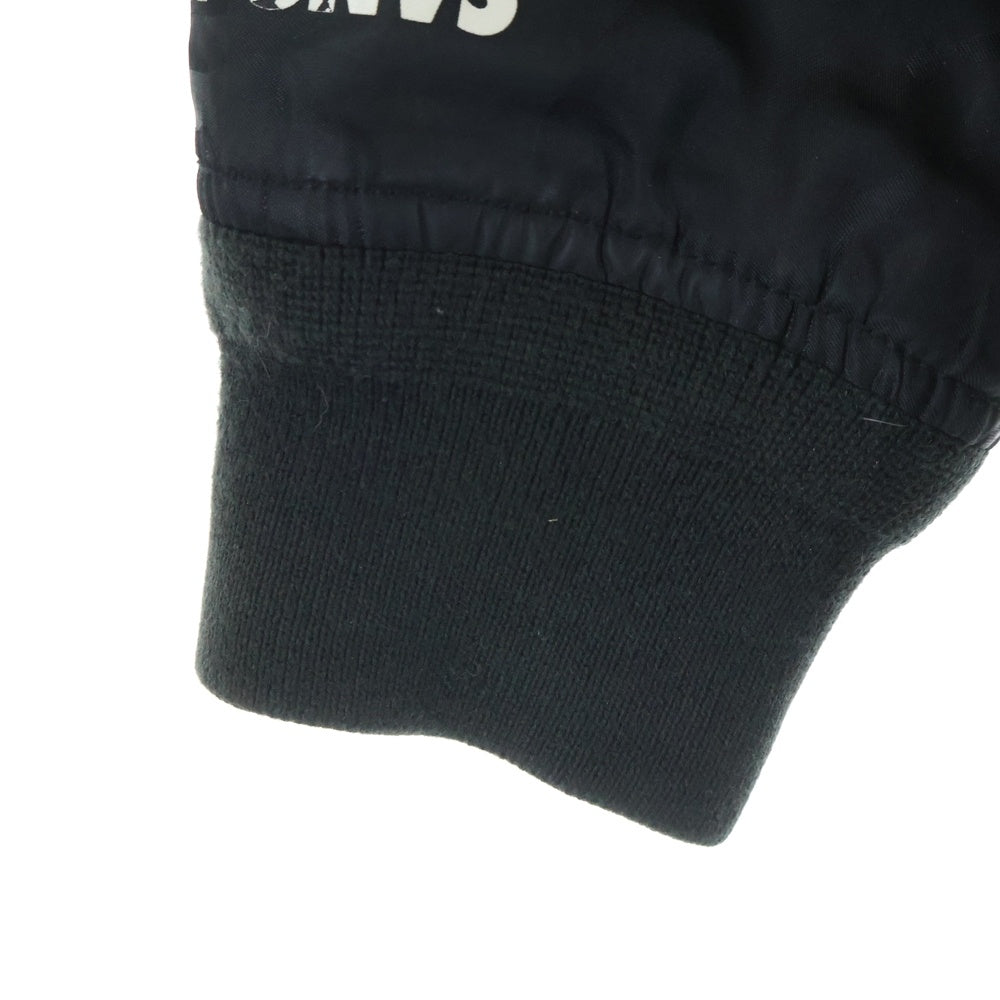 AAPE BY A BATHING APE(エーエイプバイアベイシングエイプ) MA-1 ジップアップ フライトジャケット ボンバージャケット ブラック