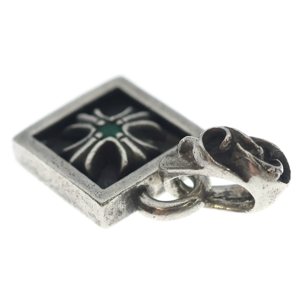 CHROME HEARTS(クロムハーツ) FRAMED CH PLUS EMERALD フレームドCHプラス アフターエメラルド チャーム ペンダントトップ シルバー