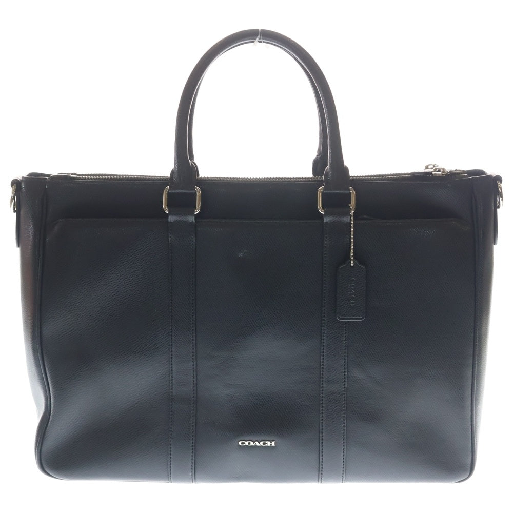 COACH(コーチ) レザー ブリーフケース ビジネスバッグ ハンドバッグ トートバッグ ブラック レディース