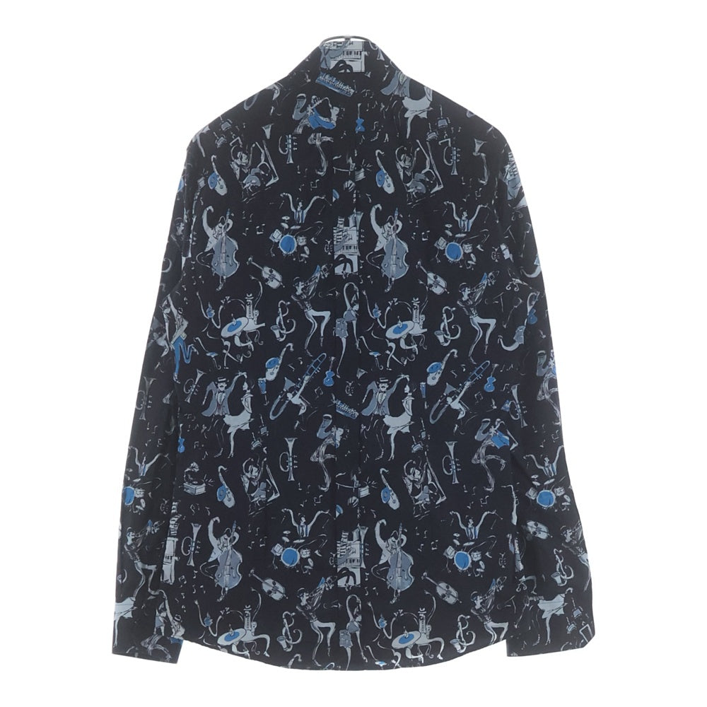 DOLCE & GABBANA(ドルチェアンドガッバーナ) 総柄 コットン 長袖シャツ ブラック G5DY4T/FS52W