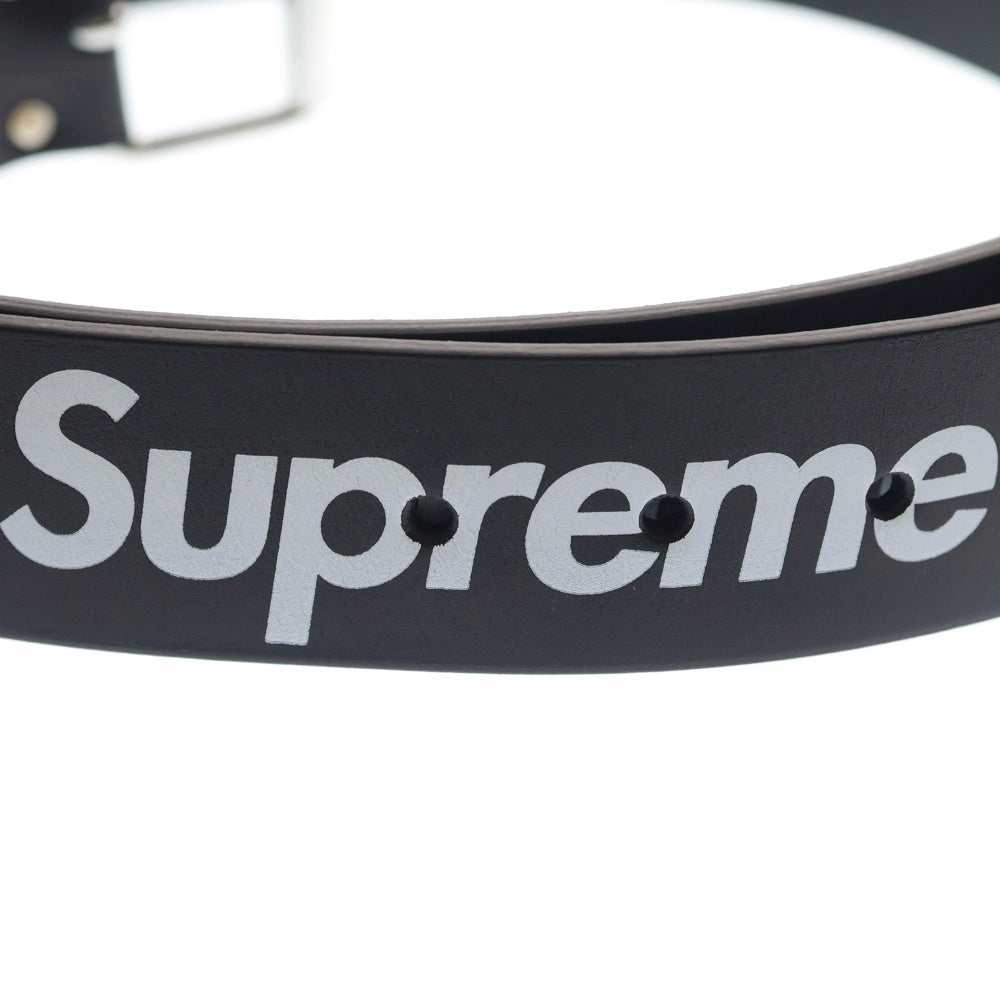 SUPREME(シュプリーム) 22SS Repeat Leather Belt シュプリーム リピートレザーベルト ブラック