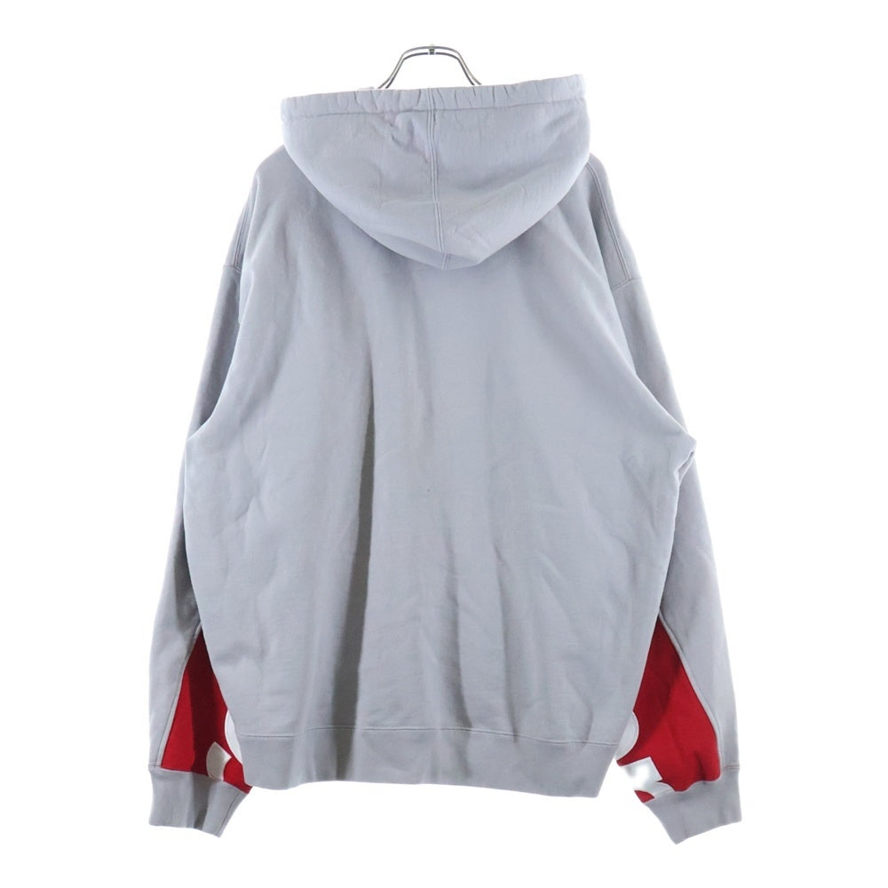 SUPREME(シュプリーム) 22SS Cropped Panel Hooded Sweatshirt スウェットプルオーバーパーカー グレー/レッド