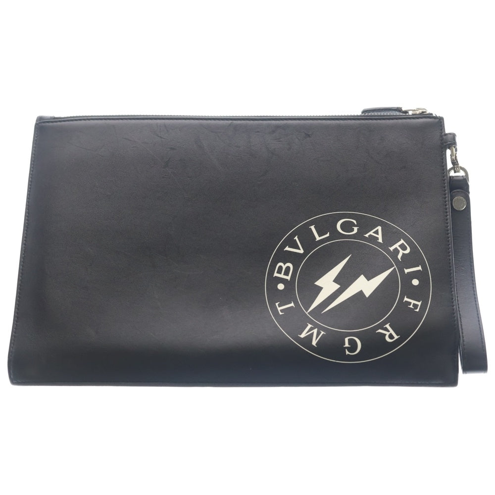BVLGARI(ブルガリ) ×FRGMT Leather Clutch Bag フラグメント レザー クラッチバッグ ブラック