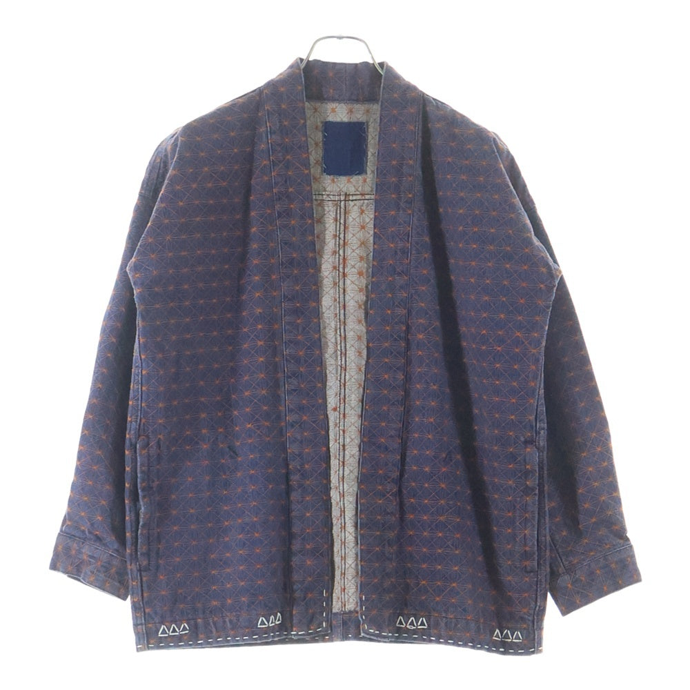 VISVIM(ヴィスヴィム) SUNJURO KIMONO JKT 着物ジャケット 刺し子 インディゴ/オレンジ