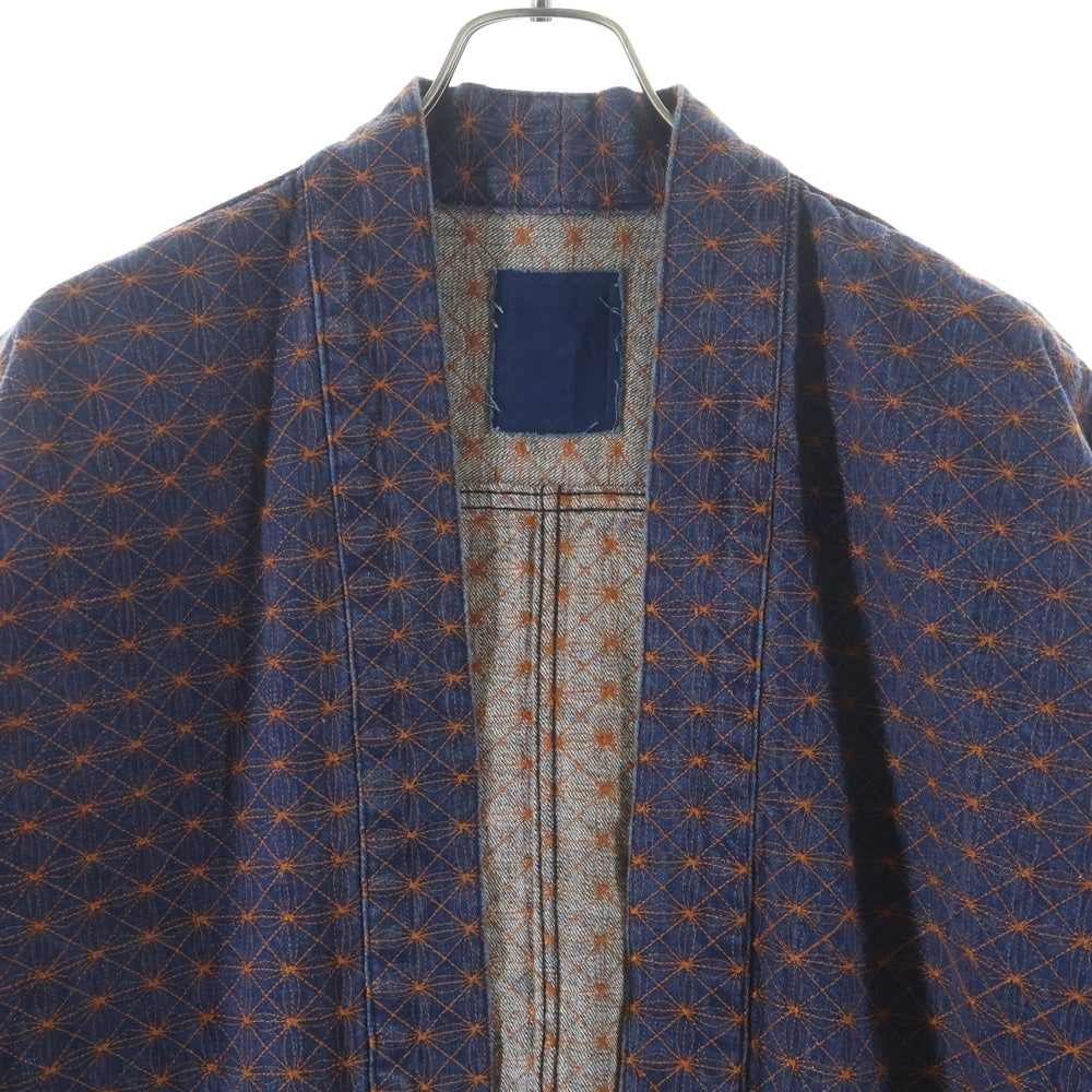 VISVIM(ヴィスヴィム) SUNJURO KIMONO JKT 着物ジャケット 刺し子 インディゴ/オレンジ