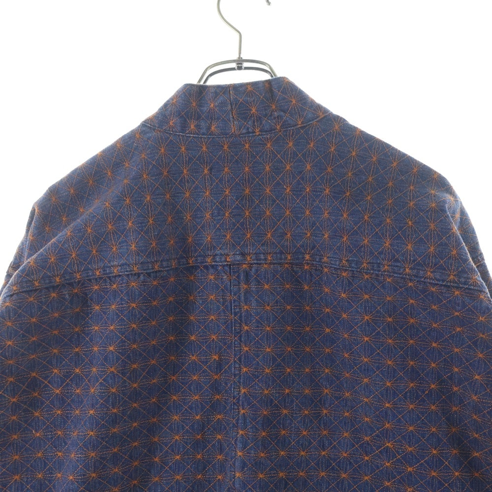 VISVIM(ヴィスヴィム) SUNJURO KIMONO JKT 着物ジャケット 刺し子 インディゴ/オレンジ