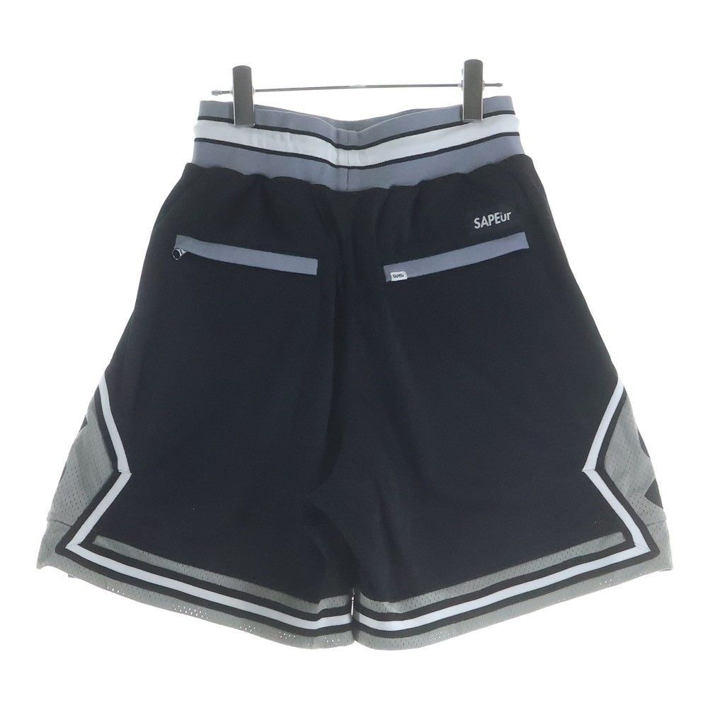 SAPEur(サプール) 23SS BASKET SHORTS バスケットショーツ メッシュハーフパンツ ブラック A0023-332