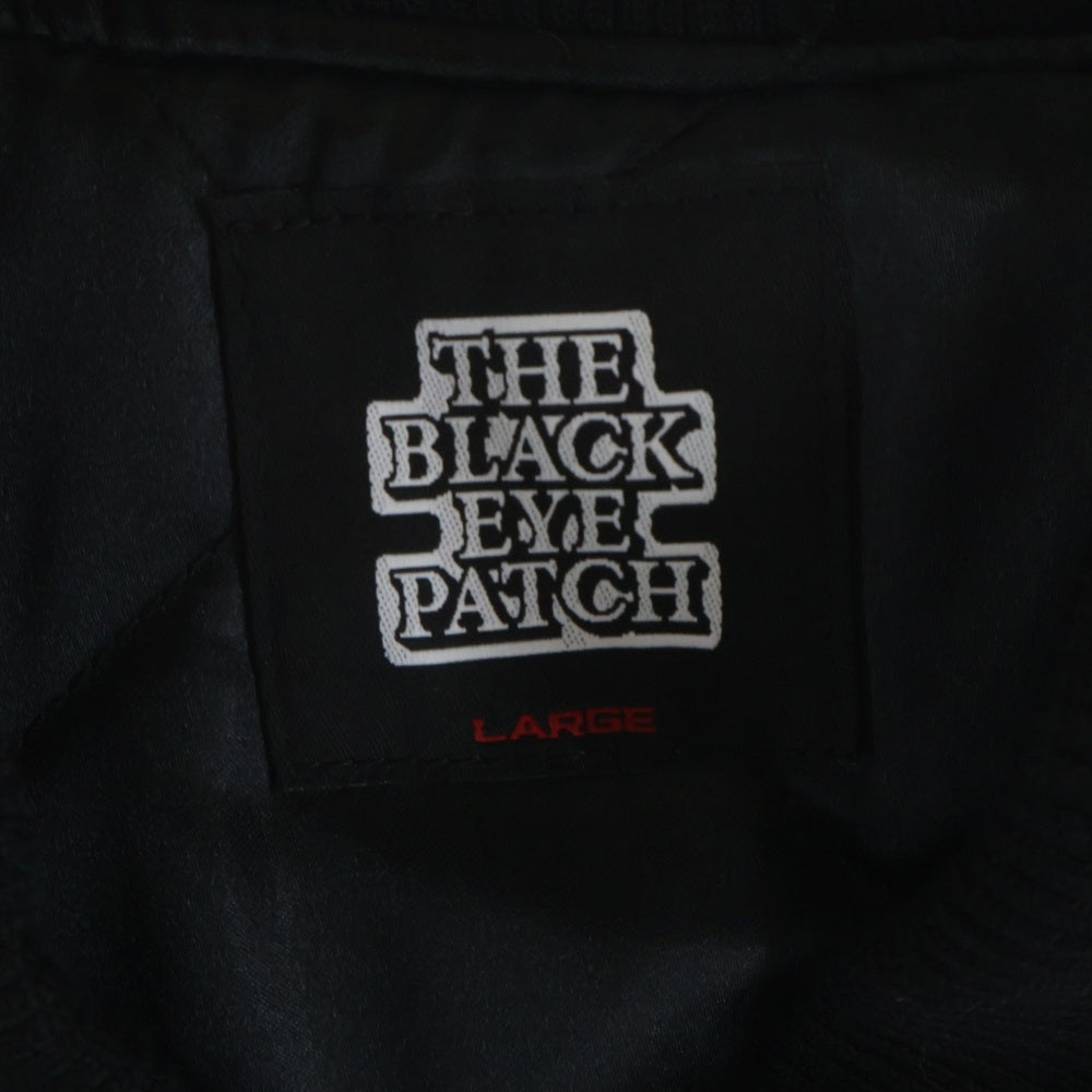 THE BLACK EYE PATCH(ブラックアイパッチ) ダック生地 キルティングライナー ジップアップ 中綿ベスト ブラック