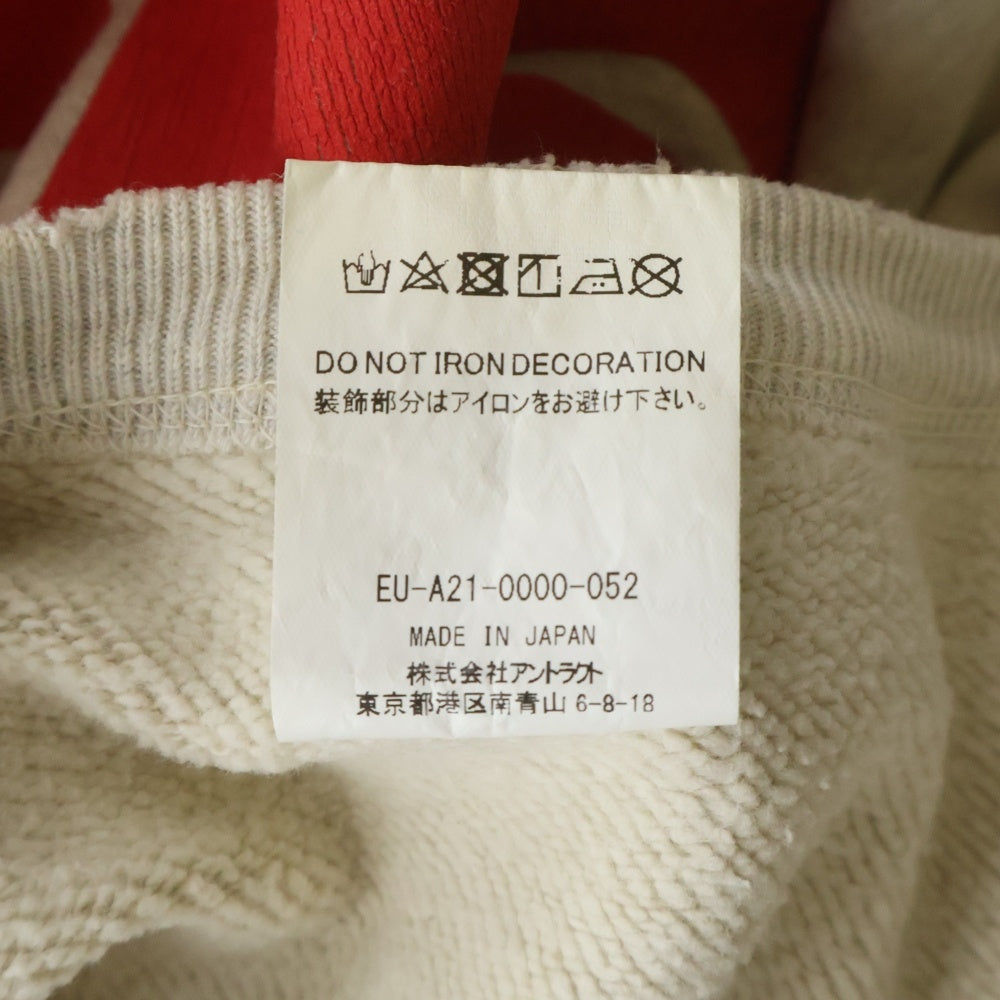 SAINT MICHAEL(セントマイケル) 21AW ×Emotionally Unavailable EU STM SS SWEAT エモーショナリーアンベイラブル 半袖スウェットTシャツ アイボリー EU-A21-0000-052