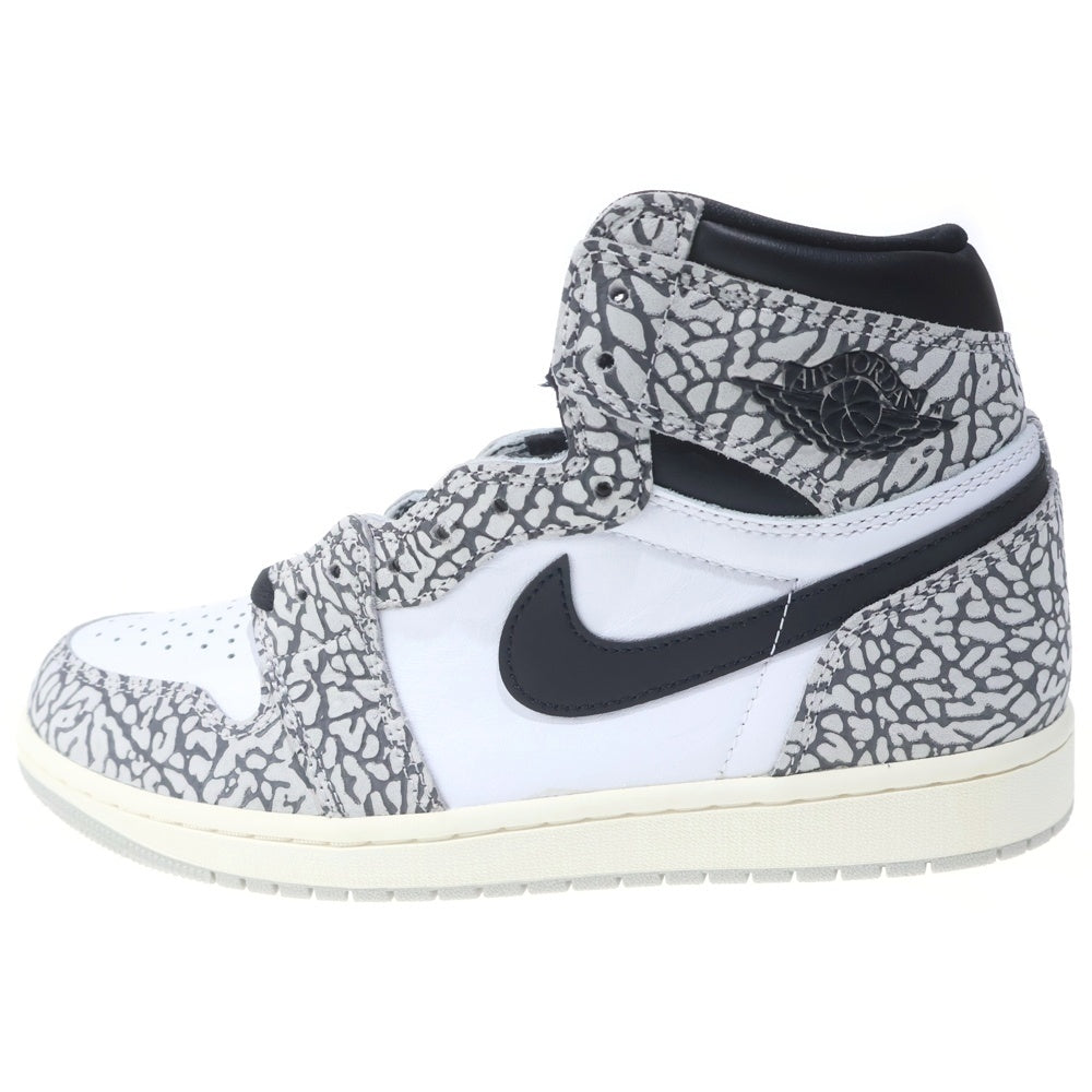 NIKE(ナイキ) AIR JORDAN 1 RETRO HIGH OG WHITE CEMENT ELEPHANT エアジョーダン1 ホワイトセメント サファリ ハイカットスニーカー US9.5/27.5cm DZ5485-052