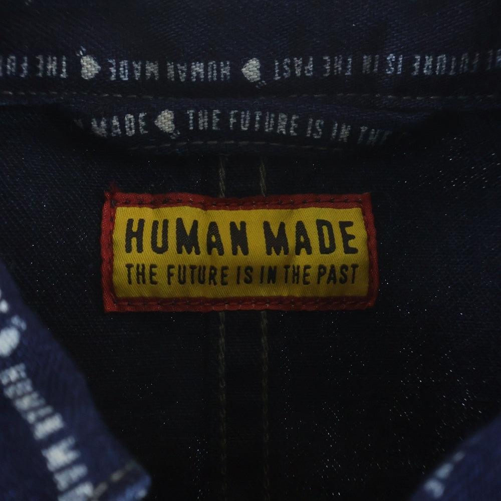 HUMAN MADE(ヒューマンメイド) 25SS WABASH COVERALL JACKET ウォバッシュカバーオール ジャケット ストライプ インディゴ