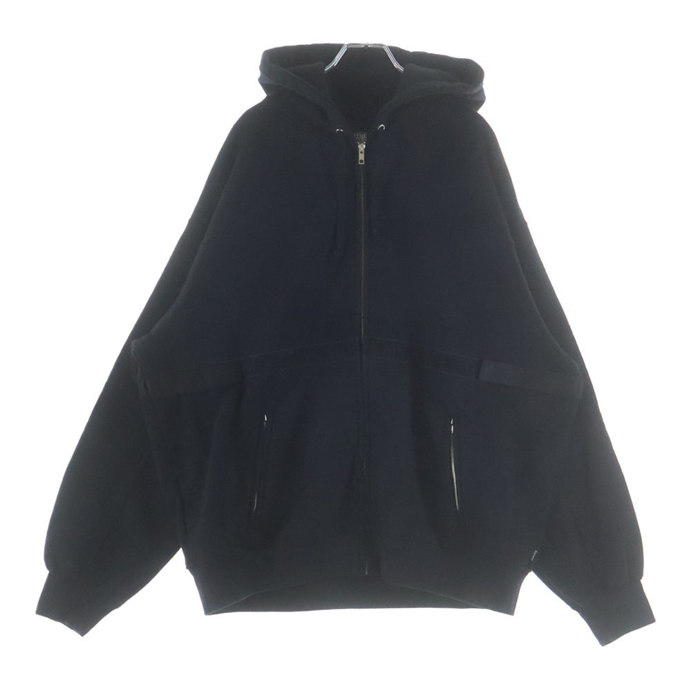 SUPREME(シュプリーム) 25SS ×Marithe Francois Girbaud Zip Up Hooded Sweatshirt ロゴ ジップアップ スウェットパーカー ブラック