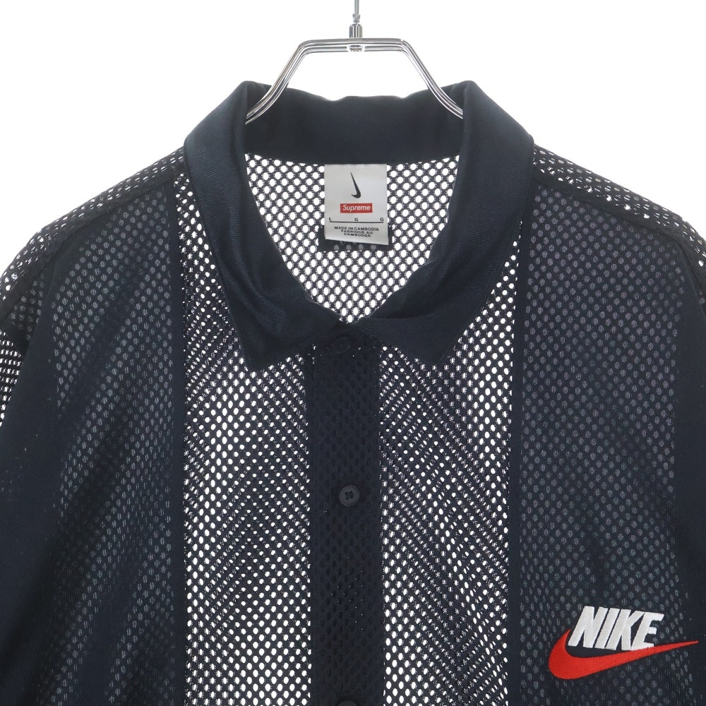 SUPREME(シュプリーム) 24SS ×NIKE Mesh S/S Shirt メッシュ 半袖 シャツ ブラック FQ0346-010