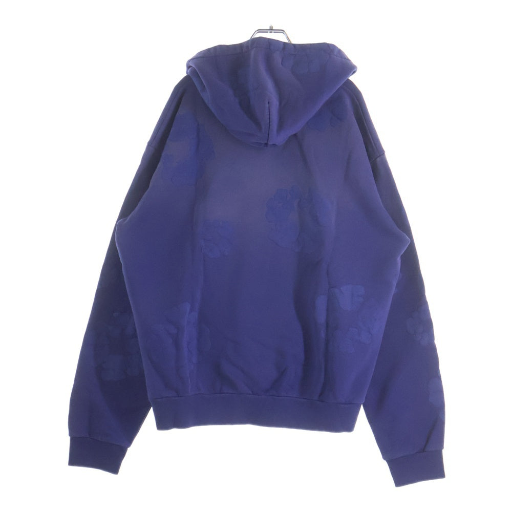 DENIM TEARS(デニムティアーズ) 25SS MONO WREATH HOODIE 総柄 プリント スウェットパーカー パープル SS25THD064