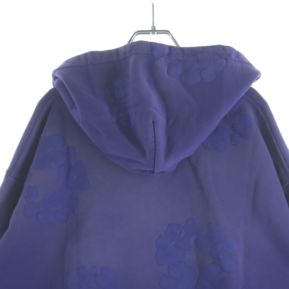 DENIM TEARS(デニムティアーズ) 25SS MONO WREATH HOODIE 総柄 プリント スウェットパーカー パープル SS25THD064