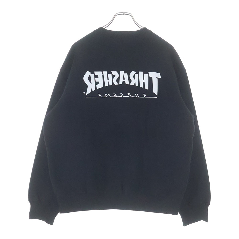 SUPREME(シュプリーム) 24AW ×Thrasher Crewneck スラッシャー スウェットクルーネックトレーナー ブラック