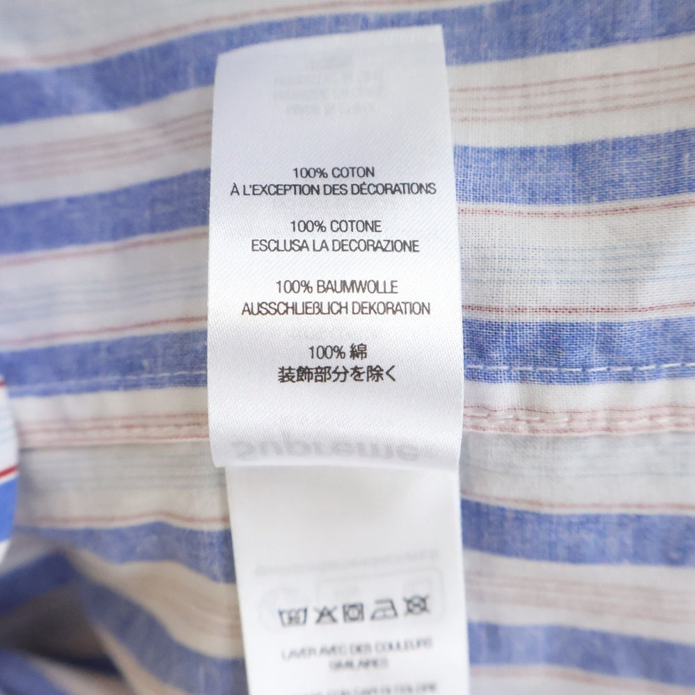 SUPREME(シュプリーム) Loose Fit Multi Stripe S/S Shirt ストライプ 半袖シャツ ブルー