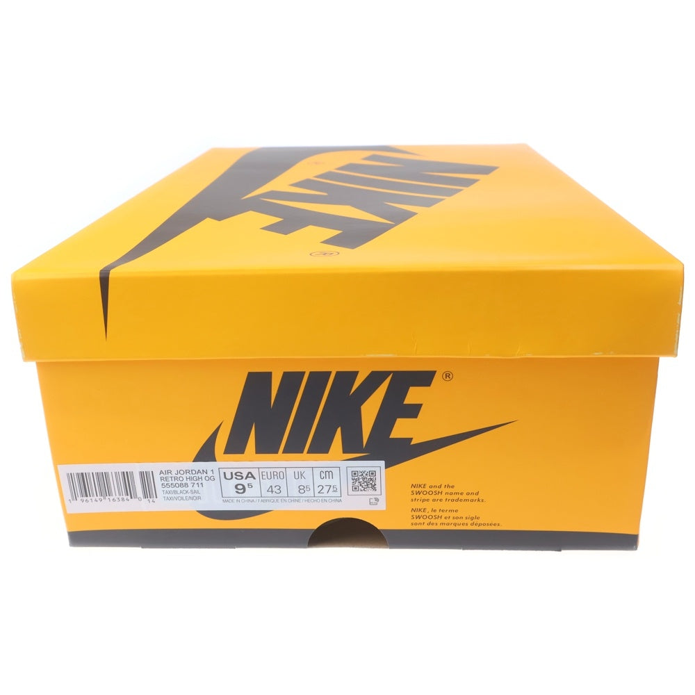 NIKE(ナイキ) AIR JORDAN 1 RETRO HIGH OG TAXI エアジョーダン 1 レトロ タクシー ハイカットスニーカー イエロー/ブラック US9.5/27.5cm 555088-711