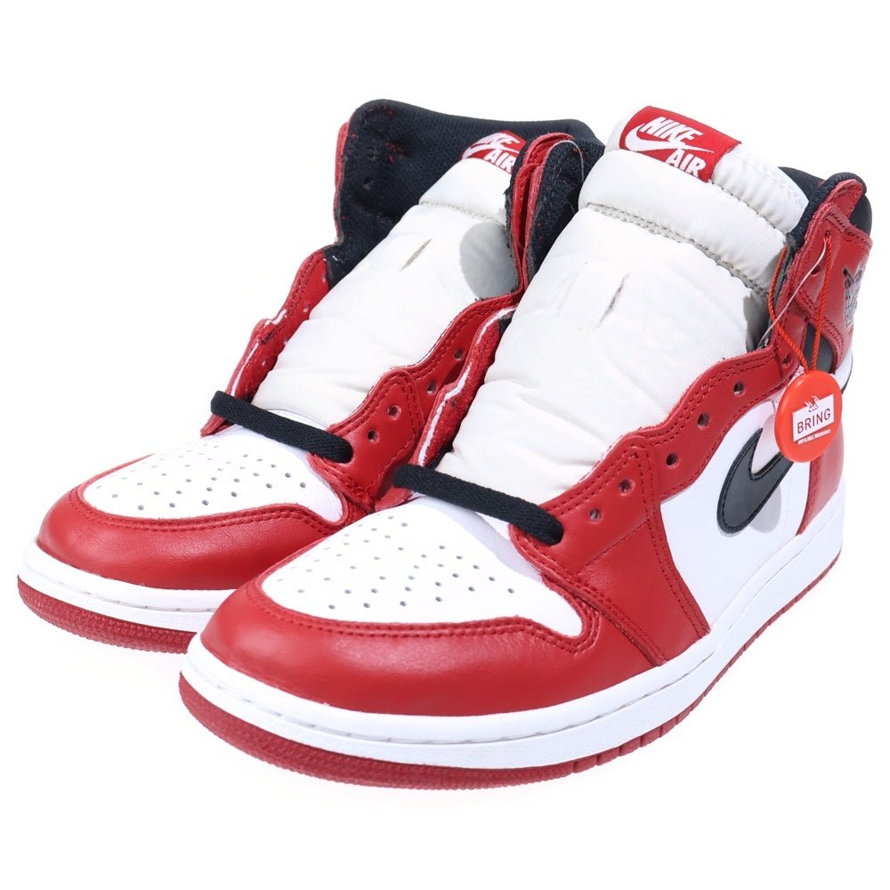 NIKE(ナイキ) 【観賞用 2015年製】AIR JORDAN 1 RETRO HIGH CHICAGO エアジョーダン1 ハイ シカゴ ハイカットスニーカー レッド/ホワイト US9/27cm 555088-101