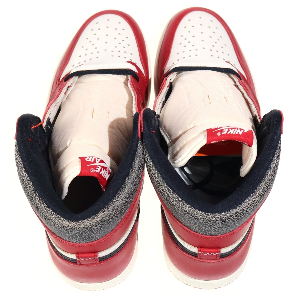 NIKE(ナイキ) AIR JORDAN 1 LOST & FOUND CHICAGO エアジョーダン1 ロスト ファウンド シカゴ ハイカットスニーカー ホワイト/レッド/ブラック US9.5/27.5cm DZ5485-612