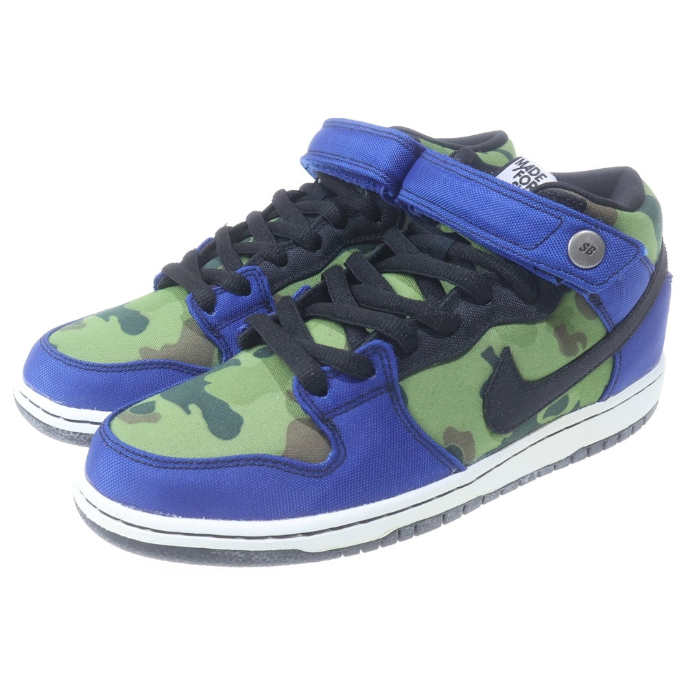 NIKE SB(ナイキエスビー) DUNK MID PREMIUM MADE FOR SKATE ダンクミッド メイドフォースケート ミドルカットスニーカーシューズ ブルー/カーキ US9.5/27.5cm 616348-410