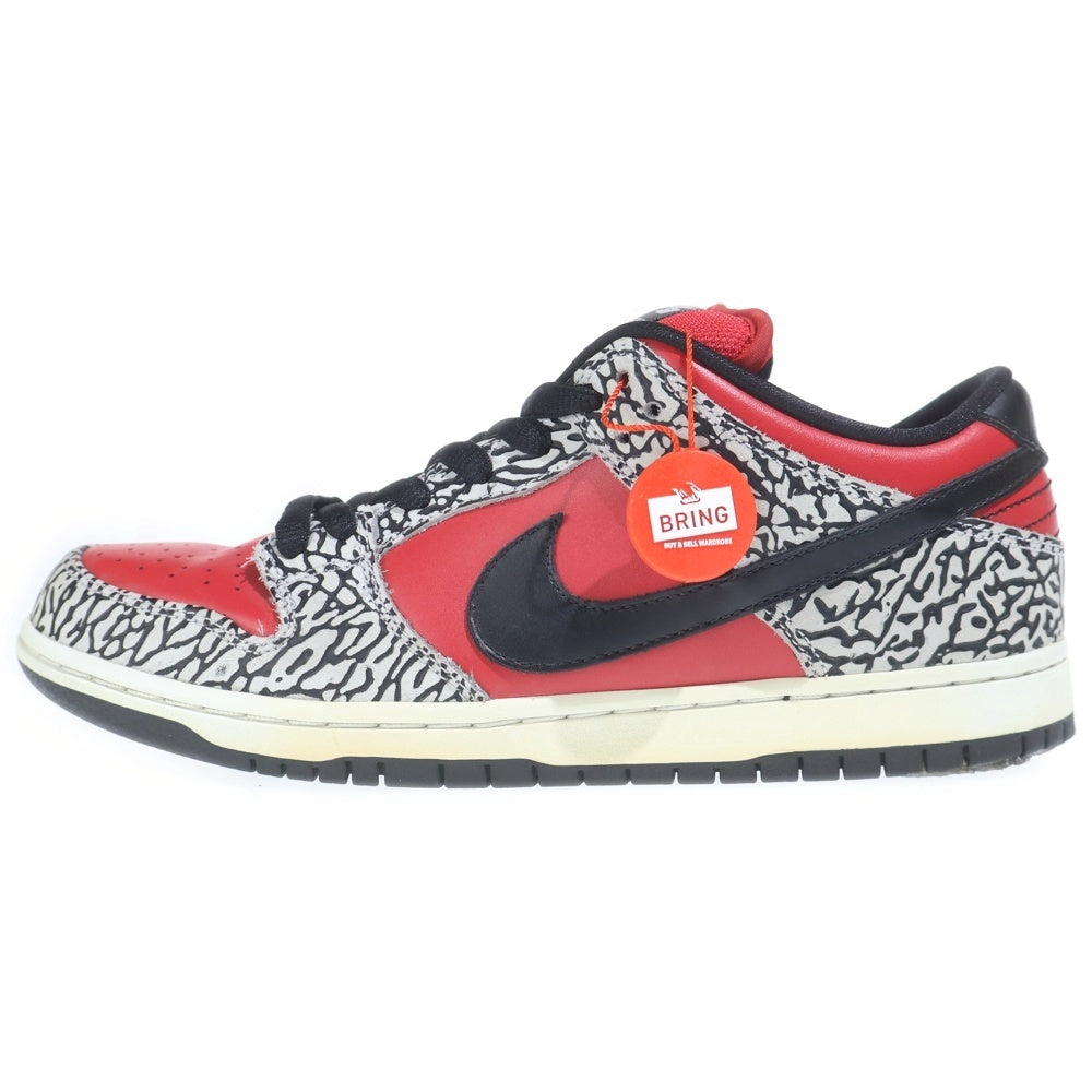 NIKE SB(ナイキエスビー) 【観賞用 2012年製】12SS ×DUNK LOW PREMIUM シュプリーム ダンクロー セメント ローカットスニーカー レッド US8.5/26.5cm 313170-600