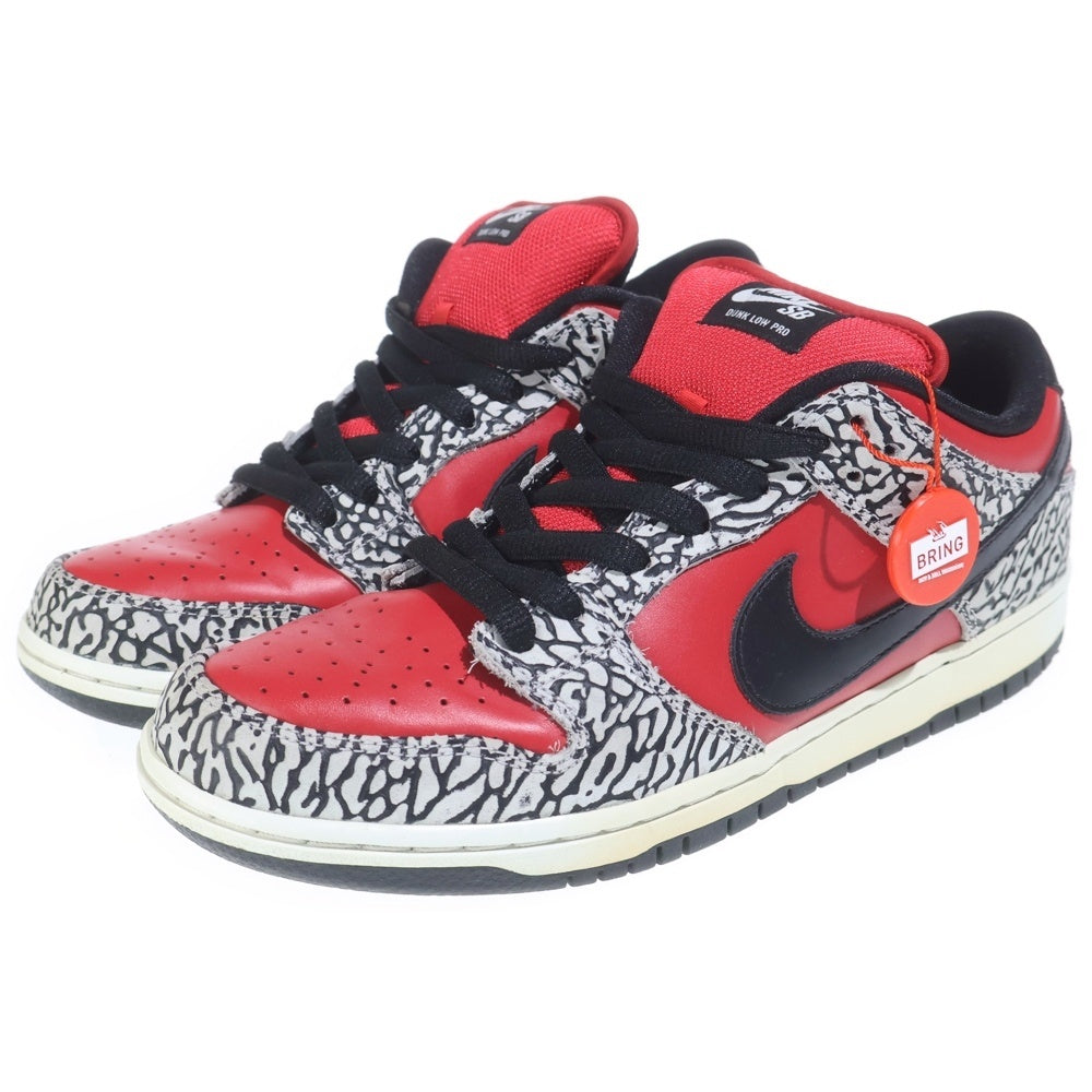 NIKE SB(ナイキエスビー) 【観賞用 2012年製】12SS ×DUNK LOW PREMIUM シュプリーム ダンクロー セメント ローカットスニーカー レッド US8.5/26.5cm 313170-600