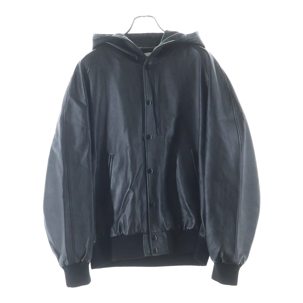 CELINE(セリーヌ) ソフトラムスキン レザー フードロゴ ジャケット ブラック 2EC25280D