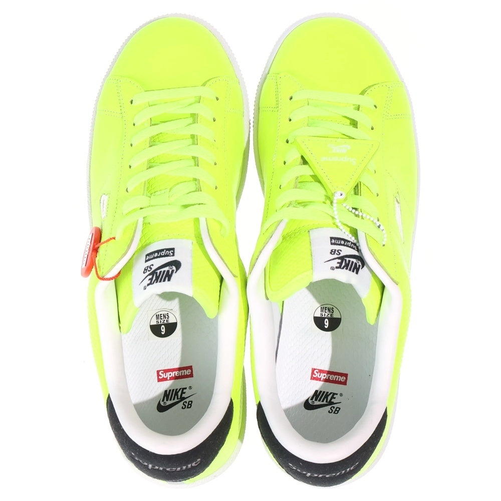 NIKE SB(ナイキエスビー) 【観賞用2012年製】13SS ×SUPREME TENNIS CLASSIC シュプリーム テニスクラシック ローカットスニーカーシューズ イエロー US9/27cm 556045-710