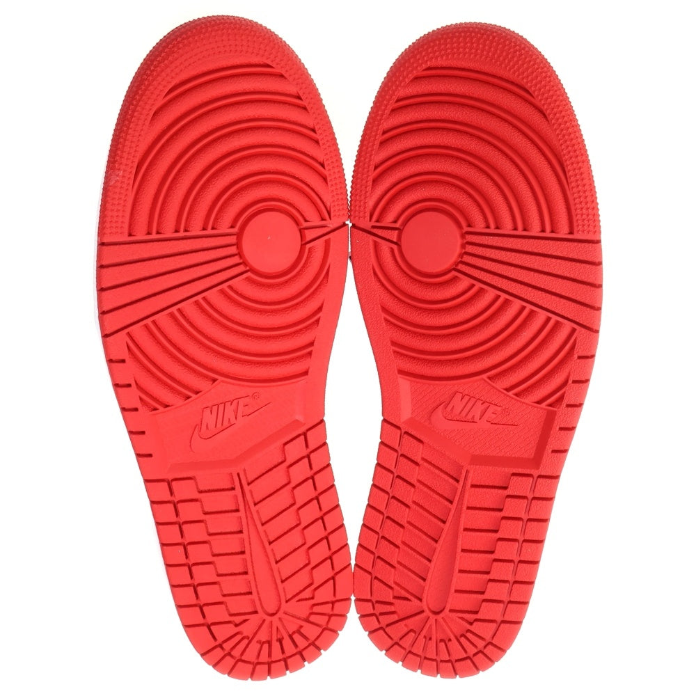 NIKE(ナイキ) AIR JORDAN 1 MID BRED TOE エアジョーダン1 ブレッドトゥ ミッドカットスニーカー ブラック/レッド US9.5/27.5cm DQ8426-060