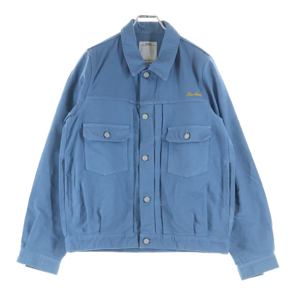VISVIM(ヴィスヴィム) 2ND TYPE コットン トラッカージャケット ブルー 0117205013035