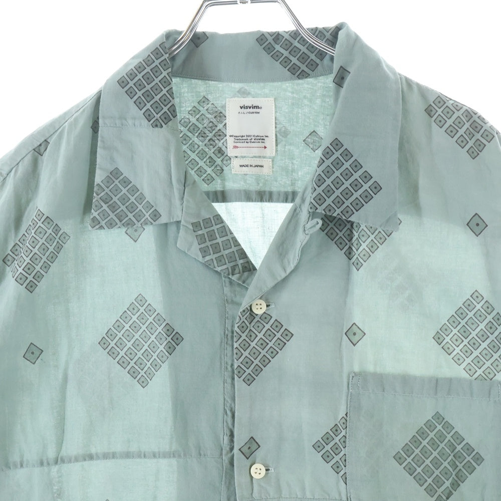 VISVIM(ヴィスヴィム) WALLIS SHIRT S/S シャツ 半袖シャツ グリーン 0121105011011