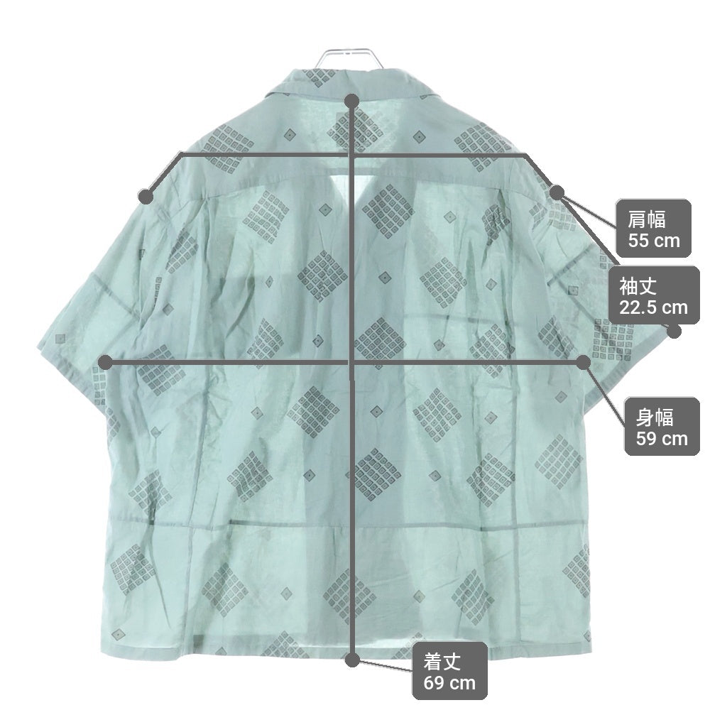VISVIM(ヴィスヴィム) WALLIS SHIRT S/S シャツ 半袖シャツ グリーン 0121105011011