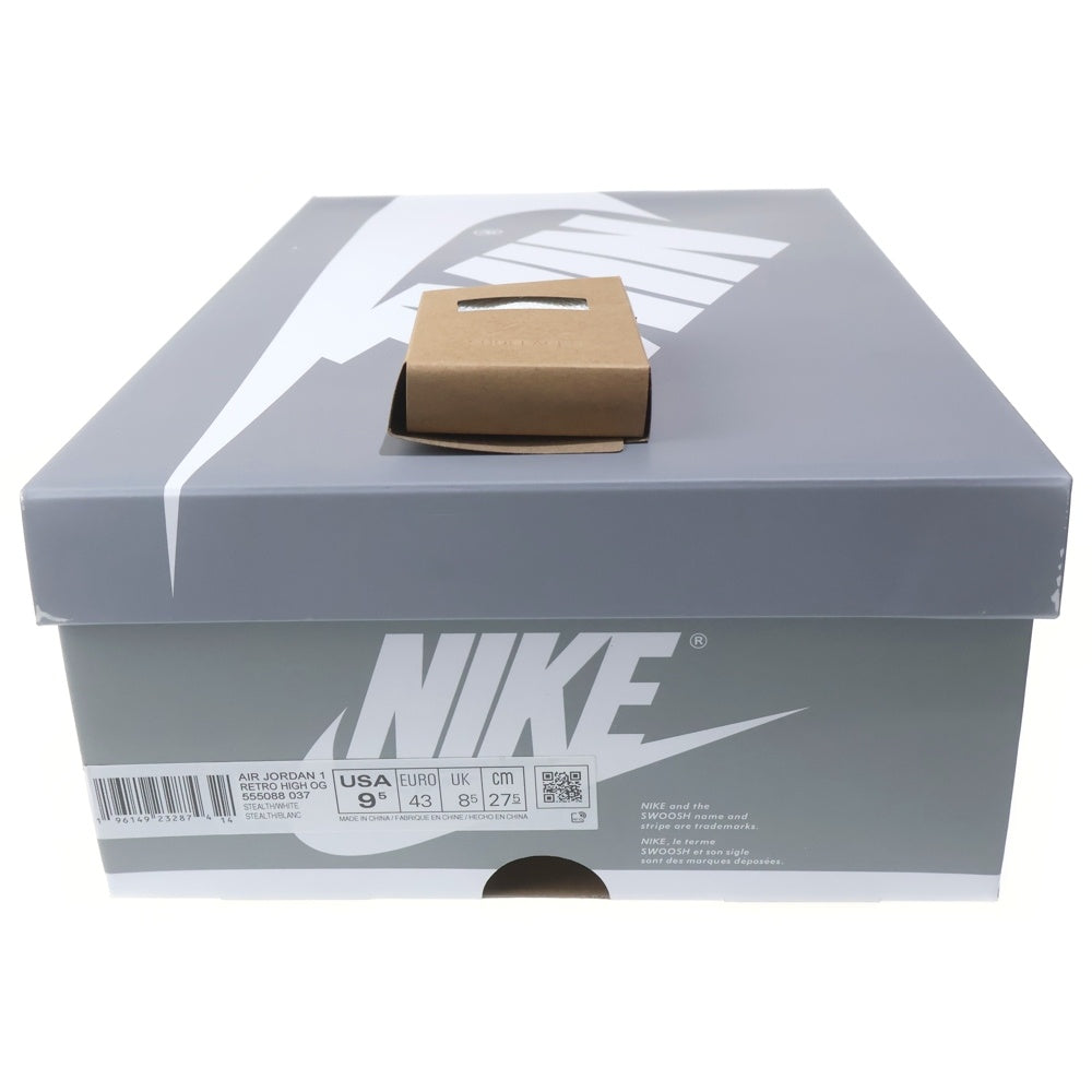 NIKE(ナイキ) AIR JORDAN 1 RETRO HIGH OG Stealth エアジョーダン1 ステルス ハイカットスニーカー グレー/ホワイト US9.5/27.5cm 555088-037