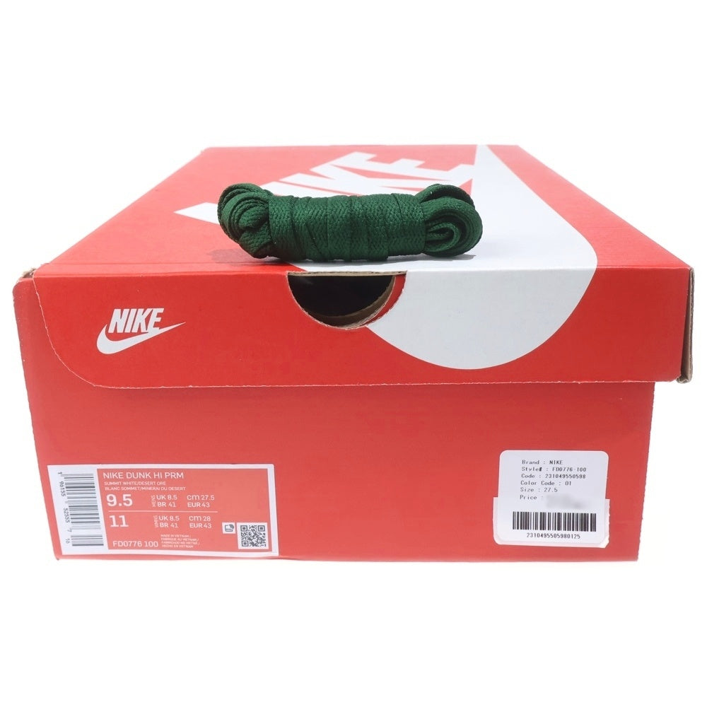 NIKE(ナイキ) DUNK HI PRM SAN FRANCISCO CHINATOWN ダンクハイ サンフランシスコ チャイナタウン ハイカットスニーカーシューズ ホワイト US9.5/27.5cm FD0776-100