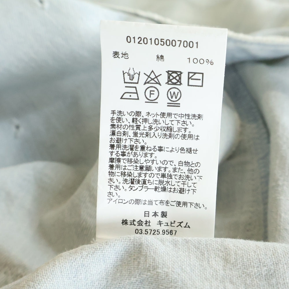 VISVIM(ヴィスヴィム) ダメージ加工 デニムウエスタンシャツ 長袖 インディゴ